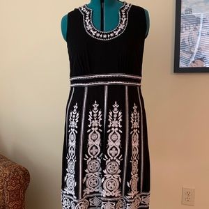Black beaded sleeveless dress
